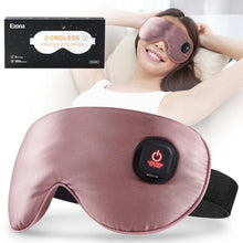 Load image into Gallery viewer, Ezona Silk Cordless Heated Eye Mask, Warm Eye Compress Mask for Dry Eyes, Washable Eye Heating Pad for Travel, Dry Eye Mask for Blepharitis, Sinus Migraine (Purple)_1
