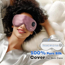 Load image into Gallery viewer, Ezona Silk Cordless Heated Eye Mask, Warm Eye Compress Mask for Dry Eyes, Washable Eye Heating Pad for Travel, Dry Eye Mask for Blepharitis, Sinus Migraine (Purple)_3832
