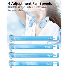 Load image into Gallery viewer, Face Fan Neck Cooler -Around the Neck Air Conditioner Hanging Neck Fan,Cordless Bladeless Headphone Battery Cooling Neck Cooler Device,Birthday Gifts for Home,Office,Outside,Travel,Sports Blue, LightBlue_5639
