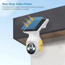 Load image into Gallery viewer, FameVibe 1080p Security Camera Wireless with Solar Panel, AI Human Detection, 2-Way Audio, Color Night Vision, Cloud Storage (Sold Separately), Indoor/Outdoor Surveillance Bullet Cam, White_1611
