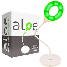 Load image into Gallery viewer, Family Tree Remedies Migraine Relief Light 520nm Green Light Therapy Lamp for Headaches, Anxiety &amp; Sleep | USB Rechargeable White &amp; Green Desk Lamp with Adjustable Brightness | 16 Portable Design_1

