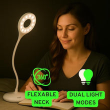 Load image into Gallery viewer, Family Tree Remedies Migraine Relief Light 520nm Green Light Therapy Lamp for Headaches, Anxiety &amp; Sleep | USB Rechargeable White &amp; Green Desk Lamp with Adjustable Brightness | 16 Portable Design_1302
