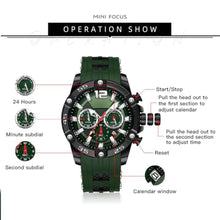 Load image into Gallery viewer, FAMVNTN Watch for Men Military Sport Waterproof Chronograph Mens Watches Analog Quartz Luminous Date Classic Stylish Fashion Wrist Watch Elegant Gift for Men Green_3598
