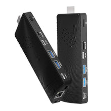 Load image into Gallery viewer, Fanless Mini PC Stick Win 11 Pro, Celeron J4105 8GB RAM 128GB eMMC Desktop Computer Stick, Support 4K HDMI, RJ45 Gigabit Ethernet, WiFi 5 for Industry IoT Media Business Office Digital Signage_1
