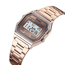 Load image into Gallery viewer, FANMIS Women's Men's Luxury Fashion Digital Electronic Square LED Sports Watch Multifunction Waterproof Daily Alarm Gold Silver Wristwatch (X Rose Gold), XRoseGold_414
