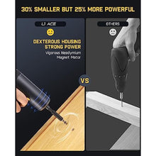Load image into Gallery viewer, Fanttik L1 Ace 3.7V Cordless Screwdriver, Electric Screwdriver Kit with EVA Storage Bag, 6 Settings Torque Knob, HD Display, 2000mAh, LED Light, 1/4''Hex, Repair Tool for Desktop/Furniture, Grey_1168
