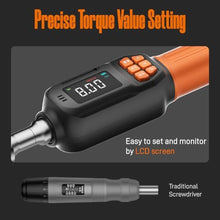 Load image into Gallery viewer, Fanwiike Rachet Digital Torque Screwdriver, 0.3-5.9 Ft.lb/0.4-8 Nm, 1/4'' Drive Inch Pound Torque Screwdriver Wrench Electrician with Buzzer &amp; LED Indicator for Bike Scope Mounting, InlbNm_2966
