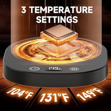 Load image into Gallery viewer, Fast Heating Mug Warmer, LED Display 3 Temperature Settings &amp; 2-12H Timer Candle Wax Warmer, Smart Safety Auto Shut-Off Coffee Cup Warmer Heater Plate for Chocolate Coffee Tea Milk Candle, Black_734
