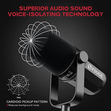 Load image into Gallery viewer, FDUCE XLR Dynamic Microphone for Vocal Recording, Podcasting, Gaming, Live Streaming&amp;Broadcasting, All Metal Cardioid Mic, Voice-Isolating Technology SL40X, Black_4707
