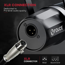 Load image into Gallery viewer, FDUCE XLR Dynamic Microphone for Vocal Recording, Podcasting, Gaming, Live Streaming&amp;Broadcasting, All Metal Cardioid Mic, Voice-Isolating Technology SL40X, Black_4708
