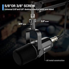 Load image into Gallery viewer, FDUCE XLR Dynamic Microphone for Vocal Recording, Podcasting, Gaming, Live Streaming&amp;Broadcasting, All Metal Cardioid Mic, Voice-Isolating Technology, with Boom arm SL40X+, Black_4566
