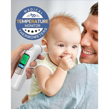 Load image into Gallery viewer, Femometer Family Ear Thermometer, Highly Accurate Ear Thermometer for Kids, Adults and Babies, 30 Memory Recall, 1s Result and 3-Color Fever Alert, with 24 Disposable Probe Covers, White_3007
