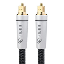 Load image into Gallery viewer, FIBBR Digital Audio Optical Cable, Digital Audio Fiber Optic Cable Toslink with Nylon Braided, Male to Male Optical Digital Cable for Sound Bar,Smart TV, Home Theater, X-Box, PS4, DVD/CD (30ft/10M)_1
