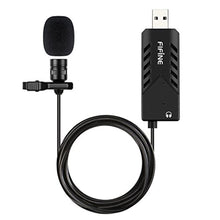 Load image into Gallery viewer, FIFINE USB Lavalier Lapel Microphone, Clip-on Cardioid Condenser Computer Mic Plug and Play USB Microphone with Sound Card for PC and Mac-K053_1
