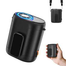 Load image into Gallery viewer, FIHECAL Mini Clip On Waist Fan with Infinite Speed Dial, Rechageable Hands-Free Wearable Shirt/Belt Fan with High Speed Airflow, Portable Neck Fan for Outdoor Working Camping Fishing Cooling Down, Black_1
