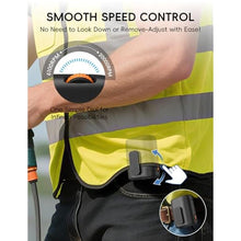 Load image into Gallery viewer, FIHECAL Mini Clip On Waist Fan with Infinite Speed Dial, Rechageable Hands-Free Wearable Shirt/Belt Fan with High Speed Airflow, Portable Neck Fan for Outdoor Working Camping Fishing Cooling Down, Black_5424
