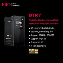 Load image into Gallery viewer, FiiO BTR7 Headphone Amp Bluetooth Receiver High Resolution Portable DAC Supports MQA/LDAC/aptX HD 384K/32Bit DSD256 for Phone/PC/Car/Home Audio, Black_7735
