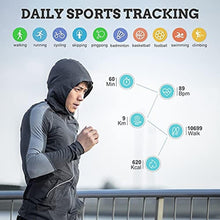 Load image into Gallery viewer, FILIEKEU Men Smart Watch for Android iOS, Bluetooth Calls Voice Chat with Heart Rate/Sleep Monitor Fitness Tracker, 1.3" Full Touch Screen IP67 Waterproof Stainless Steel Activity Tracker for Men, BSilver_4018
