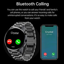 Load image into Gallery viewer, FILIEKEU Men Women Smart Watch Bluetooth Calls Heart Rate Sleep Monitor Steps Mens Smart Watch IP67 Waterproof Fitness Tracker Casual Black Stainless Steel Smart Watches for Android iOS, Ablack_1416
