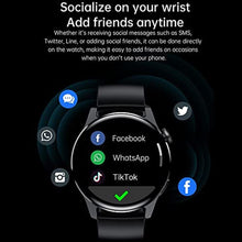 Load image into Gallery viewer, FILIEKEU Men Women Smart Watch Bluetooth Calls Heart Rate Sleep Monitor Steps Mens Smart Watch IP67 Waterproof Fitness Tracker Casual Black Stainless Steel Smart Watches for Android iOS, Ablack_1417

