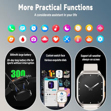 Load image into Gallery viewer, FILIEKEU Smart Watches for Men,Fitness Tracker Smartwatch for Android Phones/iPhone Compatible,1.96" AMOLED Womens Men Watch with Blood Pressure Monitor,Female Cycle(2 Watch Bands) (A-Black)_1206
