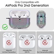 Load image into Gallery viewer, Filoto Cute Air Pod Pro 2 Protective Case Cover for Women Girls, Bling Crystal PC Apple Air Pods Pro Charging Cases Accessories with Lobster Clasp Keychain, Colorful_2881
