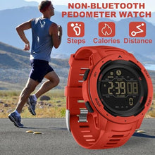 Load image into Gallery viewer, findtime Men's Digital Watch Waterproof Pedometer Watches Sport Watch Step Counter Calorie Military Watch with Stopwatch Alarm LED Backlight Countdown, red_229
