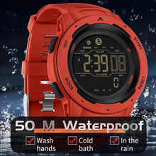 Load image into Gallery viewer, findtime Men's Digital Watch Waterproof Pedometer Watches Sport Watch Step Counter Calorie Military Watch with Stopwatch Alarm LED Backlight Countdown, red_230
