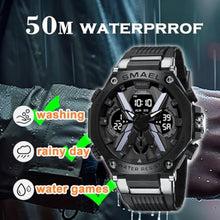 Load image into Gallery viewer, findtime Mens Sports Watches Waterproof Watch Military Watches for Men Digital Watch Shockproof Rugged Watch with LED Backlight Alarm Stopwatch, Clear Blue, sports watch_3257
