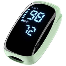 Load image into Gallery viewer, Finger Pulse Oximeter, Fingertip Blood Oxygen Saturation with Pulse Monitor Rechargeable, Accurate Spo2 Reading for Home, Outdoor SportsGreen_363
