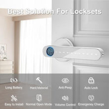 Load image into Gallery viewer, Fingerprint Door Lock,Smart Door knob,biometric Door Lock,with passcode keypad Fobs keyless Entry Door Handlefor Bedroom Home Hotel Office Apartment (Silver)_1696
