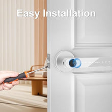 Load image into Gallery viewer, Fingerprint Door Lock,Smart Door knob,biometric Door Lock,with passcode keypad Fobs keyless Entry Door Handlefor Bedroom Home Hotel Office Apartment (Silver)_2550
