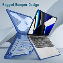 Load image into Gallery viewer, Fintie Case for MacBook Pro 14 Inch A3426 A3427 A3434 A3401 A3185 A3112 A2992 A2918 A2779 A2442 with M5 M4 M3 M2 M1 Chip (2021-2026) - Heavy Duty Rugged Hard Shell Cover, Blue_2756
