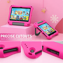 Load image into Gallery viewer, Fire HD 8 Tablet Case for Kids,Kindle Fire HD 8 Case,Amazon Fire Tablet 8 Cases,DiHines Shockproof Handle Stand Kids Case Cover for Amazon Kindle Fire HD 8/8 Plus(12/10th Generation,2022/2024 Release), pink_2931
