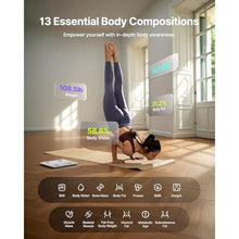 Load image into Gallery viewer, FITINDEX Smart Scale for Body Weight, FSA&amp;HSA Eligible, Scale with BMI, Body Fat, Muscle Mass, Bluetooth,13 Body Composition Analyzer, Sync APP, Digital Bathroom, 400lb, White, WhiteBluetoothScale_8121

