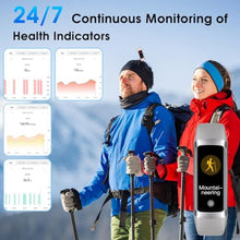 Load image into Gallery viewer, Fitness Tracker Heart Rate Blood Oxygen Blood Pressure Temp Sleep Calorie, SilverGray_795
