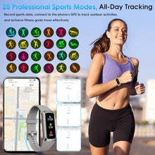 Load image into Gallery viewer, Fitness Tracker Heart Rate Blood Oxygen Blood Pressure Temp Sleep Calorie, SilverGray_797
