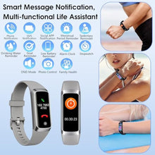 Load image into Gallery viewer, Fitness Tracker Heart Rate Blood Oxygen Blood Pressure Temp Sleep Calorie, SilverGray_798
