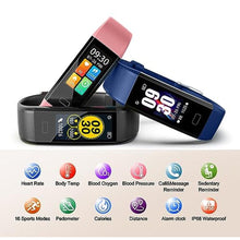 Load image into Gallery viewer, Fitness Tracker with Step/Distance/Calories Counter, Activity Tracker with Heart Rate Monitor, Slim Style Watch IP68 Waterproof, Sleep Monitor Tracker, Pedometer Watch for Women Men, DarkBlue_1486

