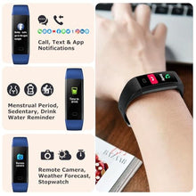Load image into Gallery viewer, Fitness Tracker with Step/Distance/Calories Counter, Activity Tracker with Heart Rate Monitor, Slim Style Watch IP68 Waterproof, Sleep Monitor Tracker, Pedometer Watch for Women Men, DarkBlue_1489
