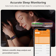 Load image into Gallery viewer, FITVII FINO 2 Slim Fitness Tracker, Smart Watch with Blood Oxygen, Sleep Monitor, 24/7 Heart Rate &amp; Blood Pressure, IP68 Waterproof Health Activity Trackers with Calories Step Counter for Women Men, Black_3747
