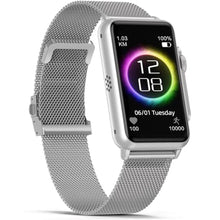 Load image into Gallery viewer, FITVII Fitness Tracker, Smart Watch (Answer/Make Calls) with 24/7 Blood Pressure Heart Rate Monitor, Blood Oxygen Sleep Tracking Fitness Watch, Waterproof Step Calorie Activity Tracker (Grey), Silver_1
