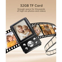 Load image into Gallery viewer, FLATIC 4K Digital Cameras for Photography, Digital Camera for Tenns with 32GB TF Card, Camera for Photography (R2L-2)_560
