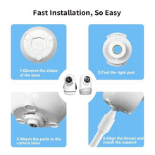 Load image into Gallery viewer, Flexible Baby Monitor Clip Clamp Mount Holder for HelloBaby HB65/HB40/HB6550/HB66/HB248/HB6339/HB6550 Pro, ANMEATE SM935E/SM650/Bonoch/ChildsFarm Baby Monitor, Long Gooseneck Arm, No Tools Needed, White_1346
