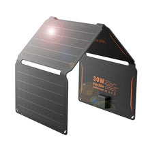 Load image into Gallery viewer, FlexSolar 30W Portable Solar Panel Chargers QC3.0 18W USB-A USB-C Output Foldable Small Power Emergency ETFE Panels IP67 Waterproof Camping Backpacking Hiking for Cell Phone Power Banks Flashlight, EW_1
