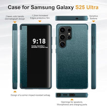 Load image into Gallery viewer, Flip Case for Samsung Galaxy S25 Ultra Case S View, Frosted Translucent Window Clear View Folio Protective Phone Case, 360 Degree Full Body Shockproof Flip Cover Case for Samsung S25 Ultra 5G (Green)_746
