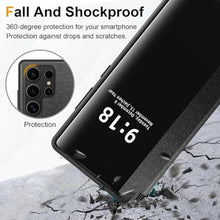 Load image into Gallery viewer, Flip Case for Samsung Galaxy S25 Ultra Case S View, Frosted Translucent Window Clear View Folio Protective Phone Case, 360 Degree Full Body Shockproof Flip Cover Case for Samsung S25 Ultra 5G (Black)_867
