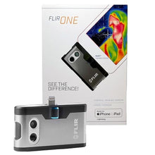 Load image into Gallery viewer, Flir One - Thermal Imaging Camera for iOS Smartphones (iPhone 14 and Older w/Lightning Port), 240x180 Super Resolution (80x60 Native IR), BlackSilver_1
