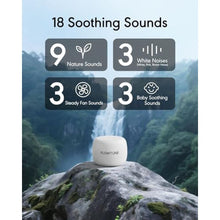 Load image into Gallery viewer, FLOWTUNE Sound Machine White Noise Machine for Baby Adults, 18 Non-looping Sounds, Timer, Memory Function, Portable Sleep Sound Therapy Gift (White)_7317
