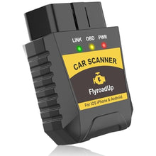 Load image into Gallery viewer, FlyroadUp Car OBD2 Scanner Bluetooth for iPhone iOS Android OBDII Diagnostic Scan Tool Code Reader for Error Code Clear Braking Performance Test_1
